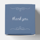 Dusty Blue Wedding Favor Box Bedankdoosjes (Bovenkant)