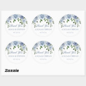 Dusty Blue Wedding Favor Dank je Sticker (Vel)