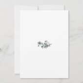 Dusty Blue Wedding Favoriet Sign Kaart (Achterkant)