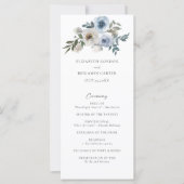 Dusty Blue Wedding Floral Elegant Program Script (Voorkant)