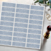 Dusty Blue Wedding Guest Adresetiketten Sticker