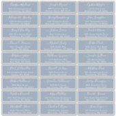 Dusty Blue Wedding Guest Adresetiketten Sticker (Voorkant)