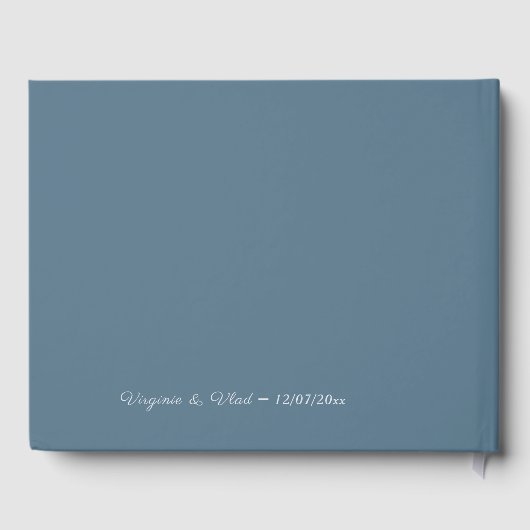 Dusty Blue Wedding Guest Book Gastenboek (Achterkant)