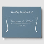 Dusty Blue Wedding Guest Book Gastenboek (Voorkant)