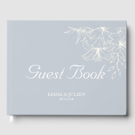 Dusty Blue Wedding Guest Book Gastenboek