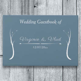 Dusty Blue Wedding Guest Book Gastenboek