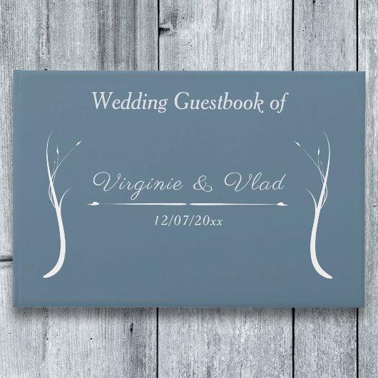Dusty Blue Wedding Guest Book Gastenboek