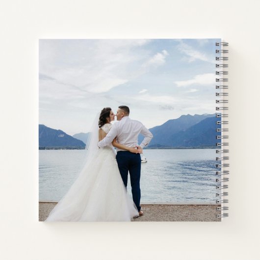 Dusty Blue Wedding Guest Book Notitieboek (Achterkant)