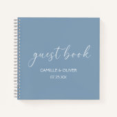 Dusty Blue Wedding Guest Book Notitieboek (Voorkant)