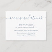 Dusty Blue Wedding Hotel Accommododatie Kaarten (Voorkant)