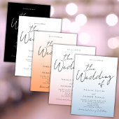 Dusty Blue Wedding Invitation Foto QR-code Kaart