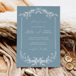 Dusty Blue Wedding Invitation Kaart<br><div class="desc">Onze minimale cottage stijl bruiloft uitnodiging beschikt over moderne kalligrafie in een zoete,  stoffige blauwe tint voor de perfecte manier om uw aanstaande huwelijk aan te kondigen.</div>
