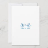  Dusty Blue Wedding Invite Kaart (Achterkant)