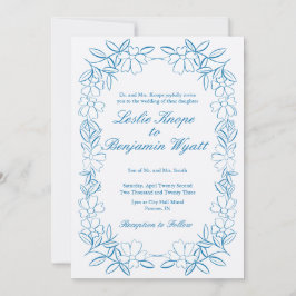  Dusty Blue Wedding Invite Kaart