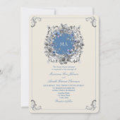  Dusty Blue Wedding Kaart (Voorkant)