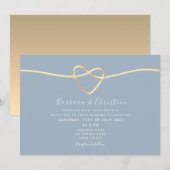 Dusty Blue Wedding Kaart (Voorkant / Achterkant)