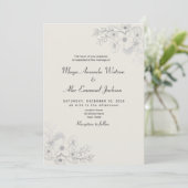  Dusty Blue Wedding Kaart (Staand voorkant)