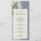 Dusty Blue Wedding Menu (Voorkant)