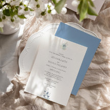 Dusty Blue Wedding | Minimaal botanisch ontwerp