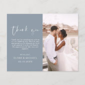 Dusty Blue Wedding Minimalist dank u kaarten (Voorkant)