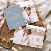 Dusty Blue Wedding Minimalist dank u kaarten