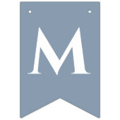 Dusty Blue Wedding Mr & Mrs 7 Letter Naam Harten Vlaggetjes (Tweede vlag)