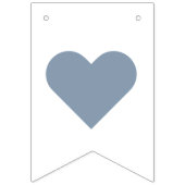 Dusty Blue Wedding Mr & Mrs 7 Letter Naam Harten Vlaggetjes (Eerste vlag)