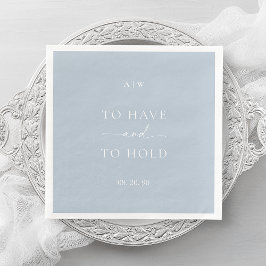 Dusty Blue Wedding Napkin – te hebben en te houden Servet