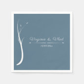 Dusty Blue Wedding Napkins Servet (Voorkant)
