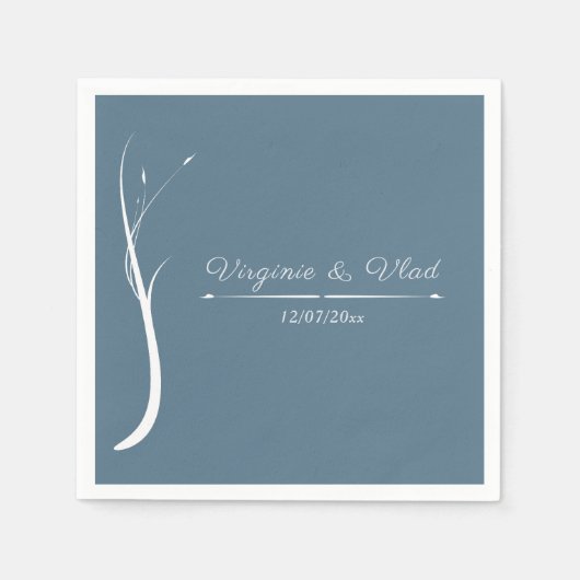 Dusty Blue Wedding Napkins Servet (Voorkant)