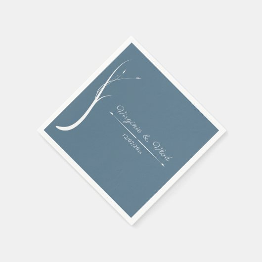 Dusty Blue Wedding Napkins Servet (Hoek)