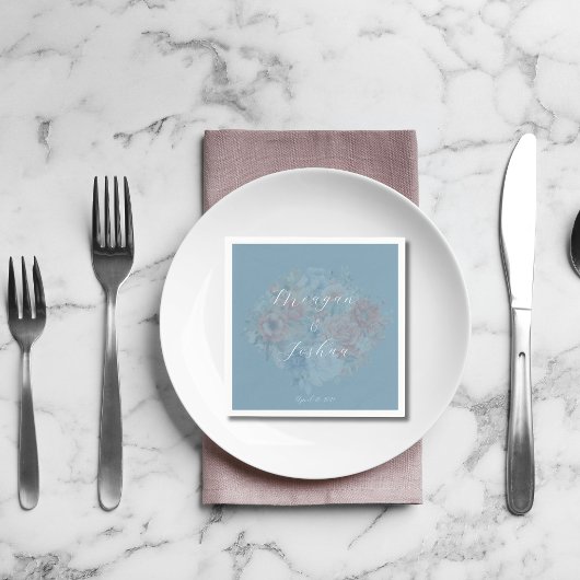 Dusty Blue Wedding Napkins Servet
