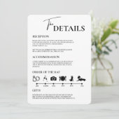 Dusty Blue Wedding Orde van Evenementen Kaart (Staand voorkant)