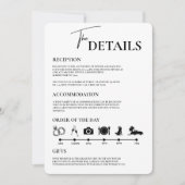 Dusty Blue Wedding Orde van Evenementen Kaart (Voorkant)