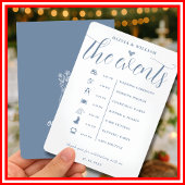 Dusty Blue Wedding Order of Events Programma
