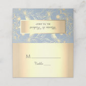 Dusty Blue Wedding Place Card Plaatskaartje (Buitenkant ongevouwen)