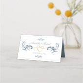 Dusty Blue Wedding Place Card Plaatskaartje (Achterkant)