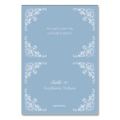 Dusty Blue Wedding Place Kaarten met Maaltijdkeuze (Voorkant)