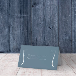 Dusty Blue Wedding Place-kaarten Plaatskaartje