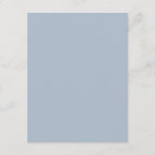 Dusty Blue Wedding Place Naam Kaart DIY (Achterkant)