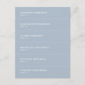 Dusty Blue Wedding Place Naam Kaart DIY (Voorkant)