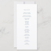 Dusty Blue Wedding Program (Achterkant)