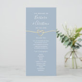 Dusty Blue Wedding Program (Staand voorkant)