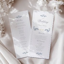  Dusty Blue Wedding Programma