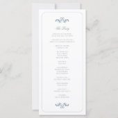  Dusty Blue Wedding Programma (Achterkant)