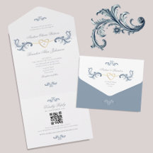  Dusty Blue Wedding QR-code