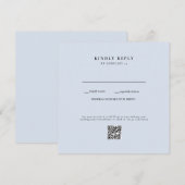 Dusty Blue Wedding QR Code II RSVP (Voorkant / Achterkant)