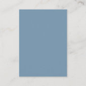 Dusty Blue Wedding QR Code RSVP Gift Registry Informatiekaartje (Achterkant)