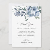 Dusty Blue Wedding Receptie Tafel Bedankt (Voorkant)