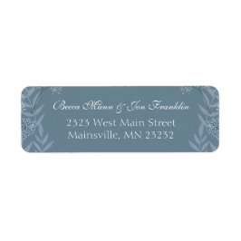 Dusty Blue Wedding  Return Address Etiket